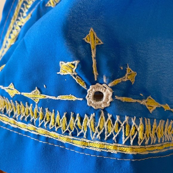 Beautiful Handmade Indian Tunic (Kurta) - Colorful Stitching & Small Mirrors - Picture 4 of 5